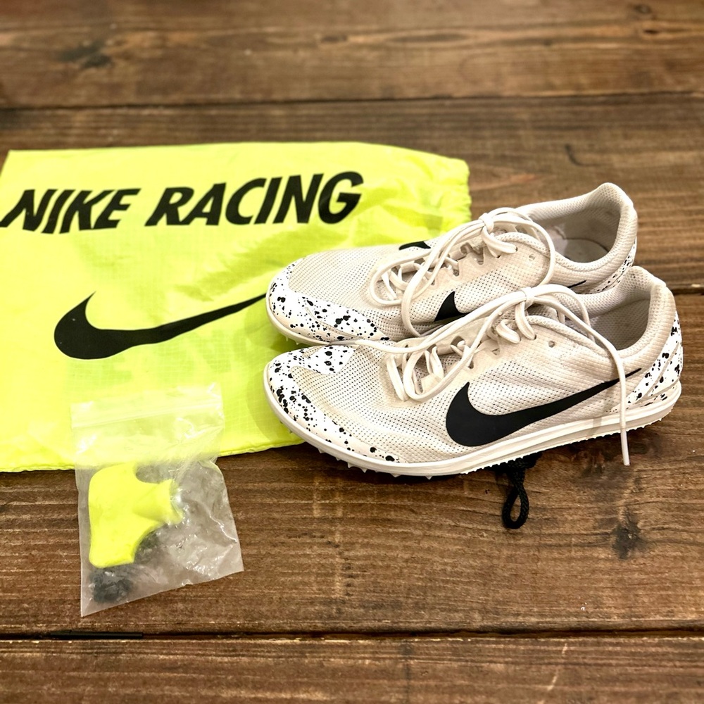 Nike Women’s Zoom Rival D 10 Track Shoes w/ Spikes Size 8 White Black